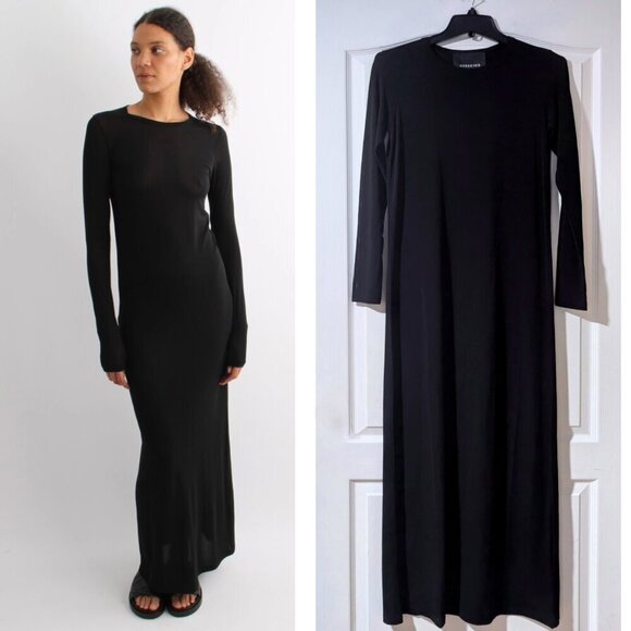 NWT Herskind | Christy Long Sleeve Maxi Dress In Black - Picture 1 of 12